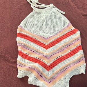 Pink Rose Multicolor Striped Tank Top